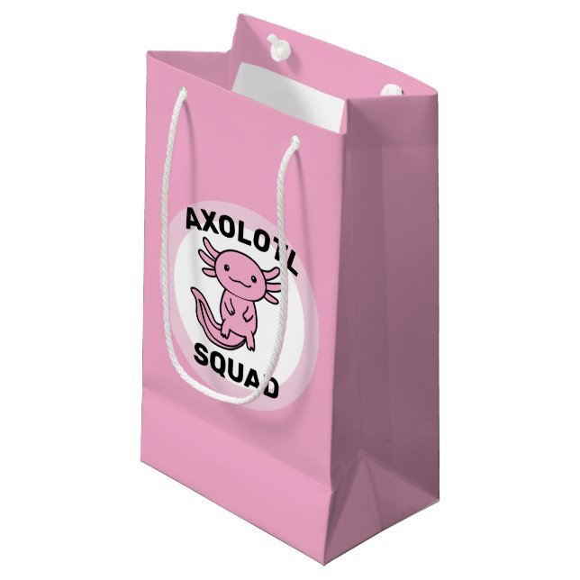 Rolig söt Axolotl-trupp anpassningsbar rosa (Framsidan Vinklad)