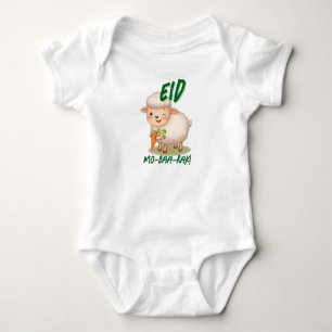 Rolig söt Baby Får Eid Adha rolig Baby Namn T Shirt