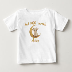 Rolig söt Baby Ko Eid Adha rolig Småbarn Namn T Shirt