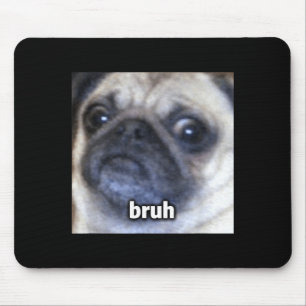 Rolig söt Bruh Pug hund ansikte suddig Musmatta
