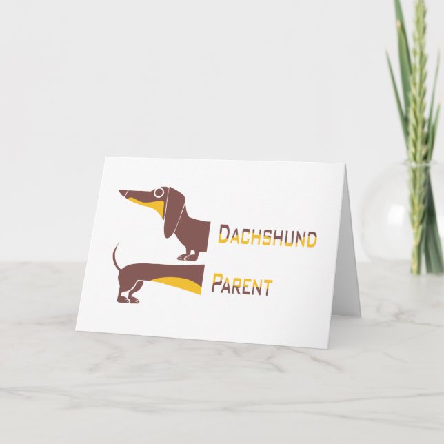 Rolig söt dachshund för lång hundägare anteckningskort (Framsida)