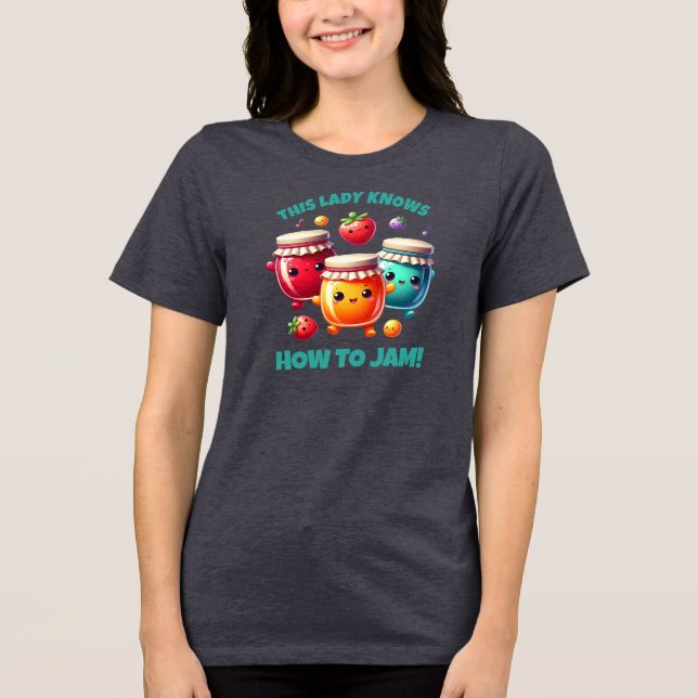 Rolig Söt Denna Dam Vet Hur Man Gör Marmelad! T Shirt (Framsida)