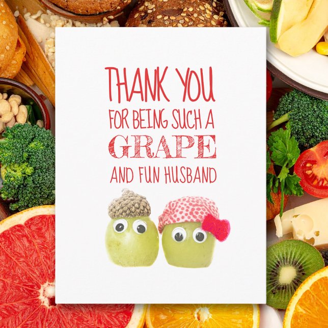 Rolig söt druv make Alla hjärtans dag Postkort Vykort (Skapare uppladdad)