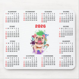 Rolig söt Frenchie Hundkalender Musmatta