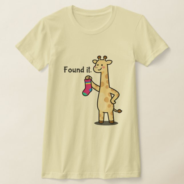 Rolig söt giraff-mamma liv superkraft t shirt (Laydown)