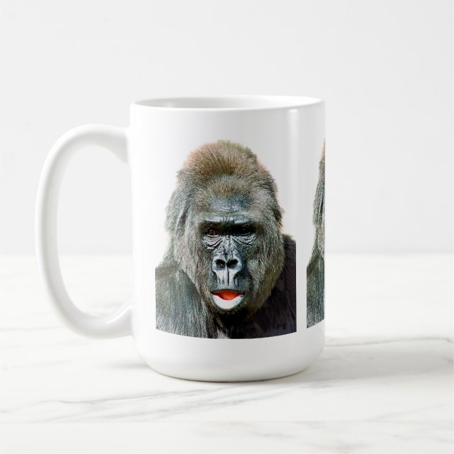 ROlig SÖT GORILLA Kaffemugg (Vänster)