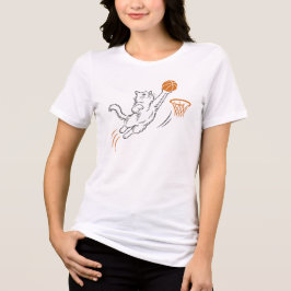 Rolig söt Hoops Katt T Shirt