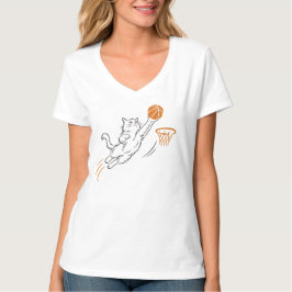 Rolig söt Hoops Katt T Shirt