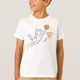 Rolig söt Hoops Katt T Shirt