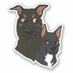 Rolig söt hund dekal