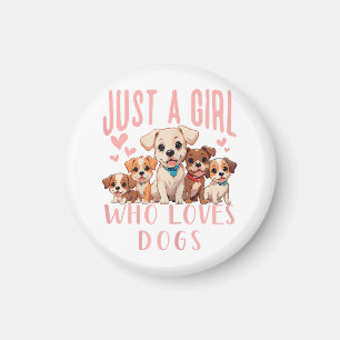 Rolig söt hund valp älskare - Bara en tjej som äls Magnet
