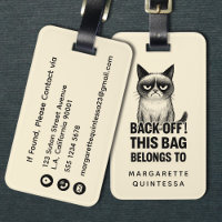 Rolig Söt Ilsken Katt Fet Typografi Humor Resa