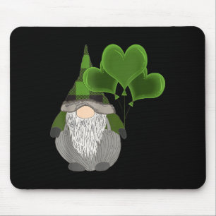 Rolig söt irländsk Gnome St Patricks dag hjärta ba Musmatta