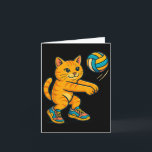 Rolig Söt Katt Volleybollspelare Fan T-Shirt Träna Kort<br><div class="desc">Rolig Söt Katt Volleybollspelare Fan T-Shirt Tränare Lag</div>