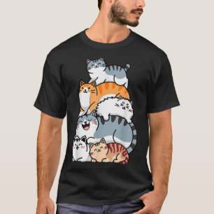 Rolig Söt Kattälskare För Tjejer Ki T Shirt