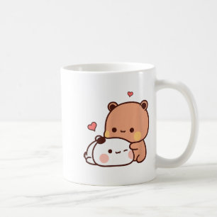 Rolig Söt Kawaii Kp Björn Panda Kramande Par Lo Kaffemugg