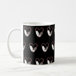 Rolig Söt Liten Gnagare Husdjur Glad Hjärtan Kärle Kaffemugg