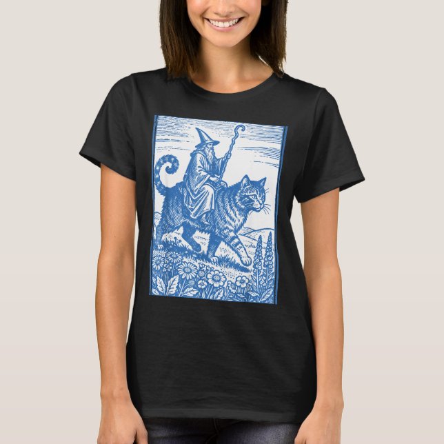 Rolig söt meme med häxkattringen t shirt (Framsida)