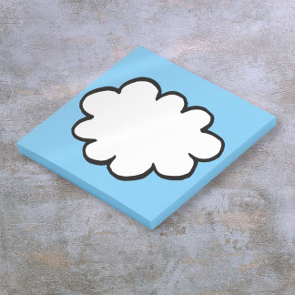 Rolig söt molnillustration post-it block