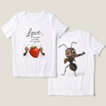 Rolig Söt Myror Älskar Design T-Shirt – Inspiratio