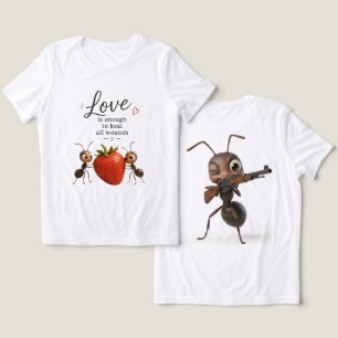 Rolig Söt Myror Älskar Design T-Shirt – Inspiratio