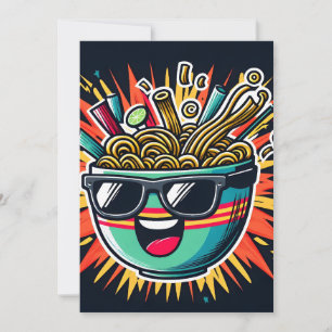 Rolig söt nudelkartong Ramen-skål Meddelande