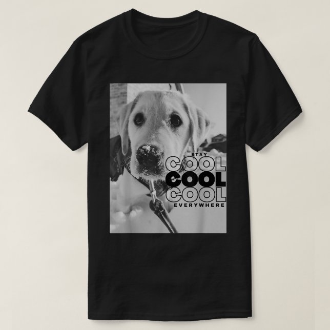 Rolig Söt och Cool Hund Djur  T Shirt (Design framsida)
