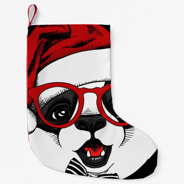 rolig söt panda i jul liten julstrumpa (Framsidan)