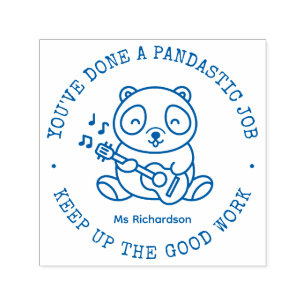 Rolig söt panda-punchline fantastiskt jobb lärare  självfärgande stämpel
