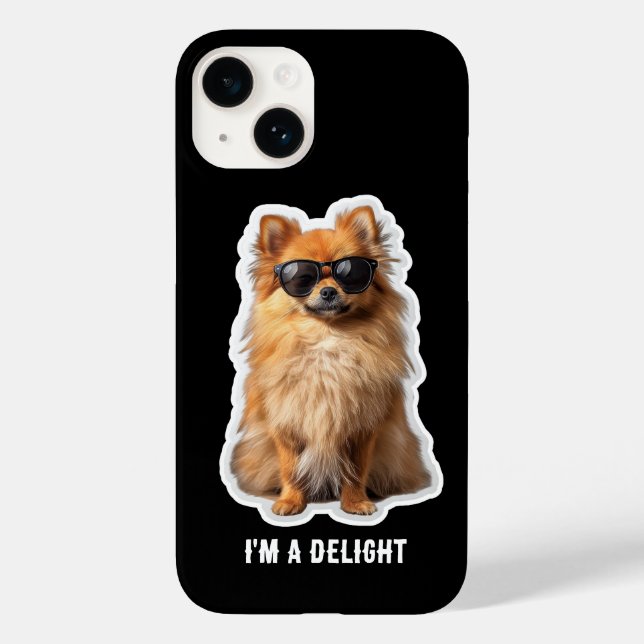 Rolig söt Pomeranian hund, jag är en glädje (Baksida)
