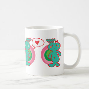 Rolig söt rolig funky för gullig tecknad kaffemugg