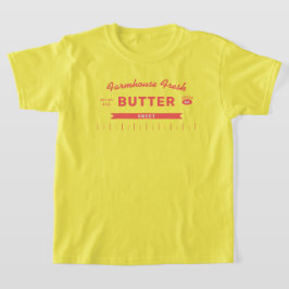 Rolig "Söt" Smörsticka Gul Anpassad T Shirt