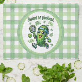 Rolig Söt Söt som Pickles Pickleball Kökshandduk