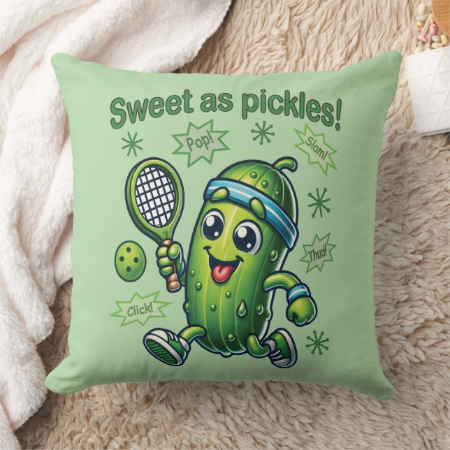 Rolig Söt Söt som Pickles Pickleball Kudde (Filt)