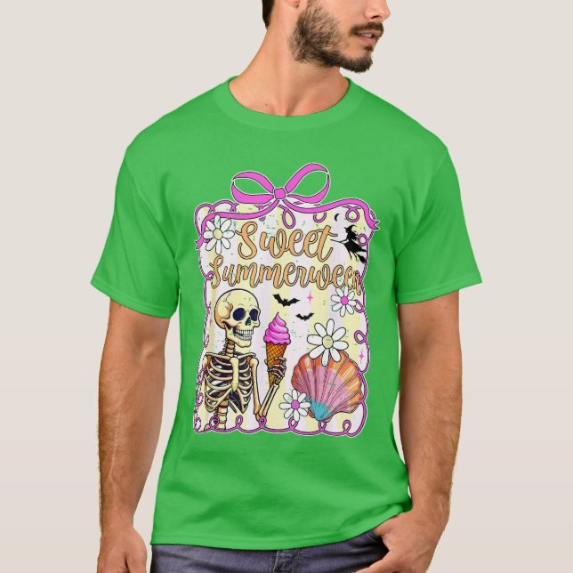 Rolig Söt Summerween Söt Skräckinjagande Sommar Ha T Shirt (Framsida)