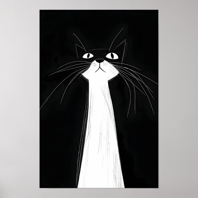 Rolig söt svart katt poster (Framsidan)