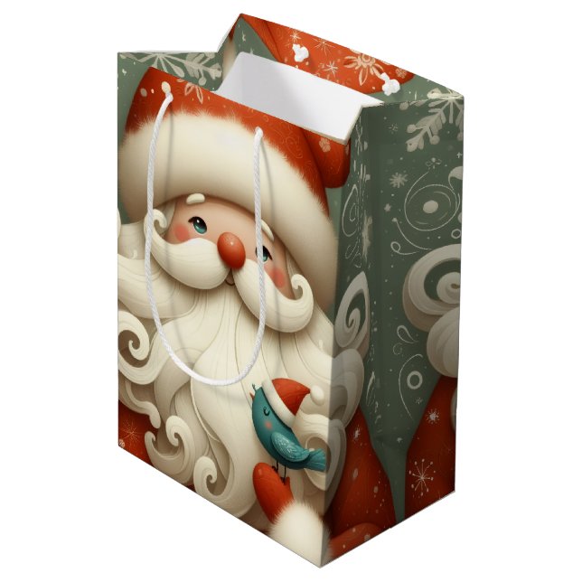 Rolig söt tomte med liten fågel (Baksidan Vinklad)