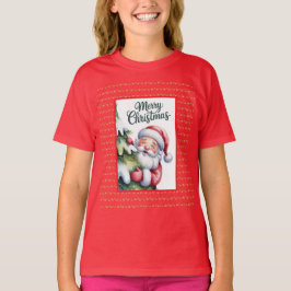 Rolig söt tomte med träd och typografi t shirt
