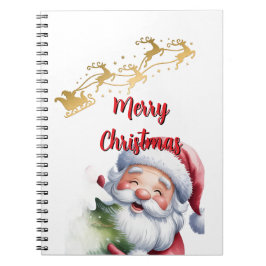 Rolig söt tomte & typografi anteckningsbok