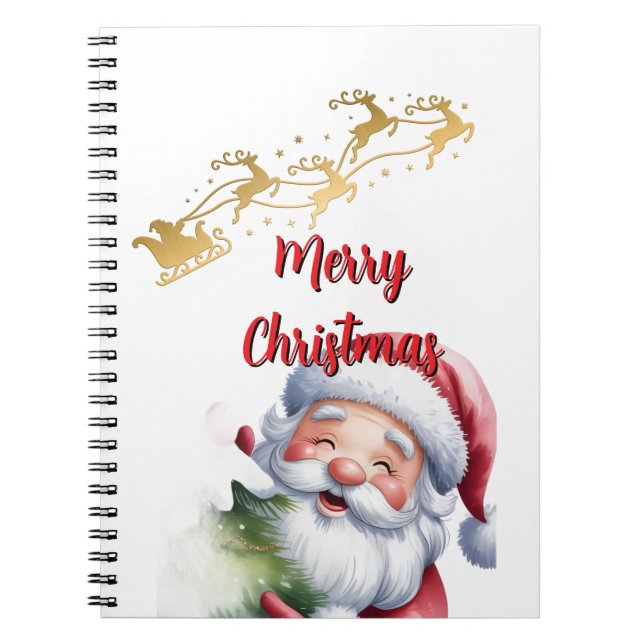 Rolig söt tomte & typografi anteckningsbok (Framsidan)