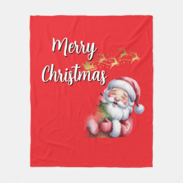 Rolig söt tomte & typografi fleecefilt