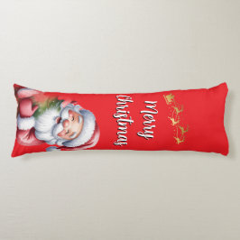 Rolig söt tomte & typografi kroppskudde