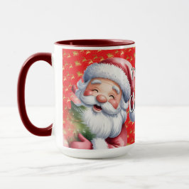 Rolig Söt Tomte & Typografi Mugg