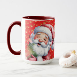 Rolig Söt Tomte & Typografi Mugg