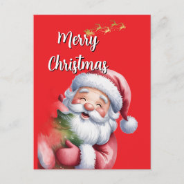Rolig Söt Tomte & Typografi Vykort