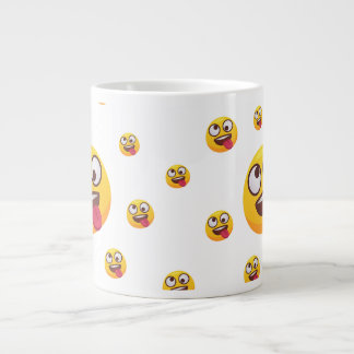 "Rolig Söt Tunga-Ut Emoji Design" Jumbo Mugg