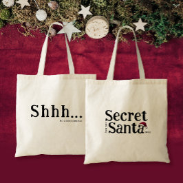 Rolig Söt Tyst Det Är En Överraskning Hemlig Tomte Tygkasse