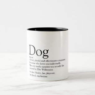 Rolig Söt Världens Bästa Hund Emedan Citatdefiniti Två-Tonad Mugg