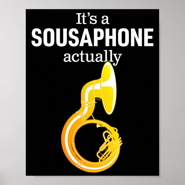 Rolig Sousaphone Humor För Stolt Sousaphonist Marc Poster (Framsidan)