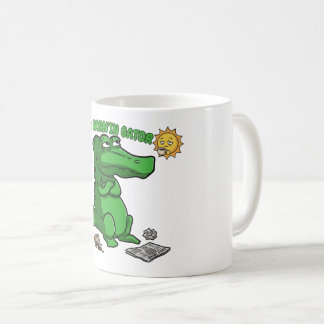 Rolig Sövande Alligator Kaffe Tecknad Kaffemugg